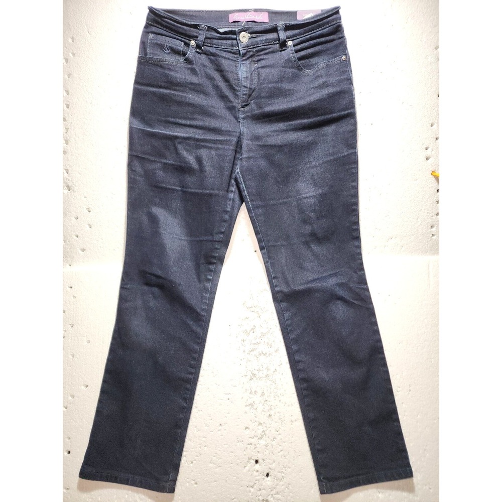 Gloria Vanderbilt Pants Women Size 8 Blue Amanda Stretch Straight Denim Jeans